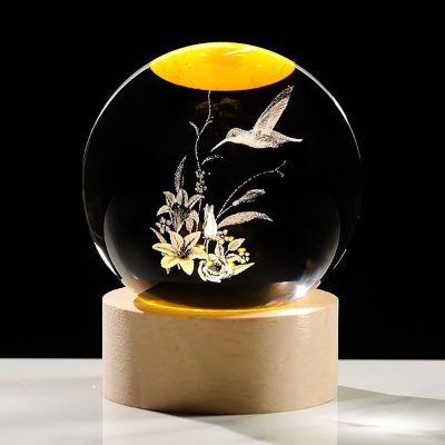 3D Hummingbird Crystal Ball