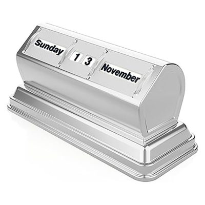 Metal Perpetual Desk Calendar