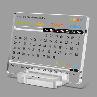 Acrylic Perpetual Desk Calendar